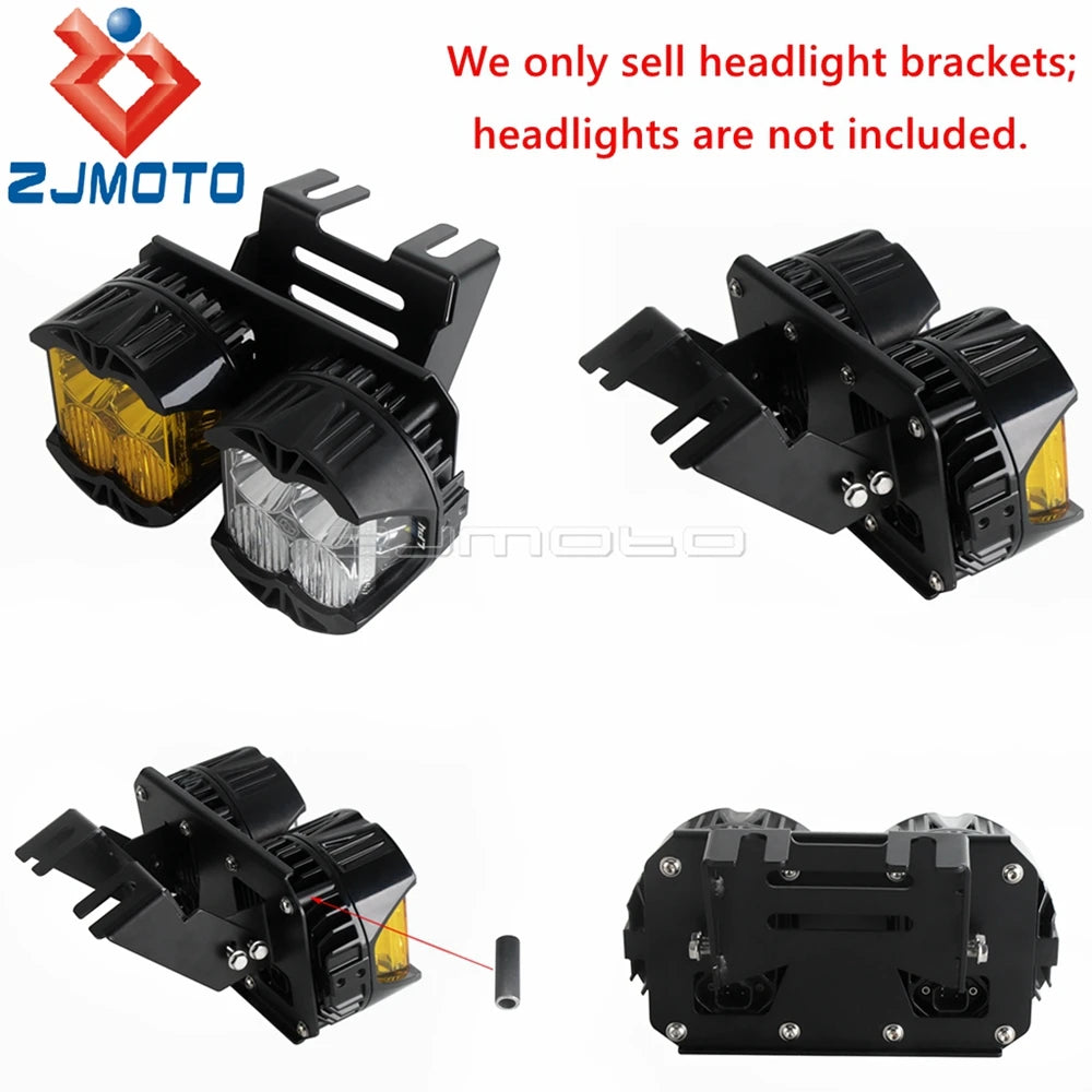 3.5" Mount Headlight Holder Bracket For Harley Softail Fat Bob 114 FXFBS 2018-24 FXFB 2018-19 For Baja Dual LP4 Lights Combo Kit