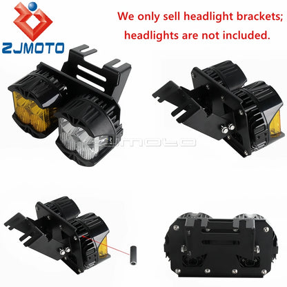3.5" Mount Headlight Holder Bracket For Harley Softail Fat Bob 114 FXFBS 2018-24 FXFB 2018-19 For Baja Dual LP4 Lights Combo Kit