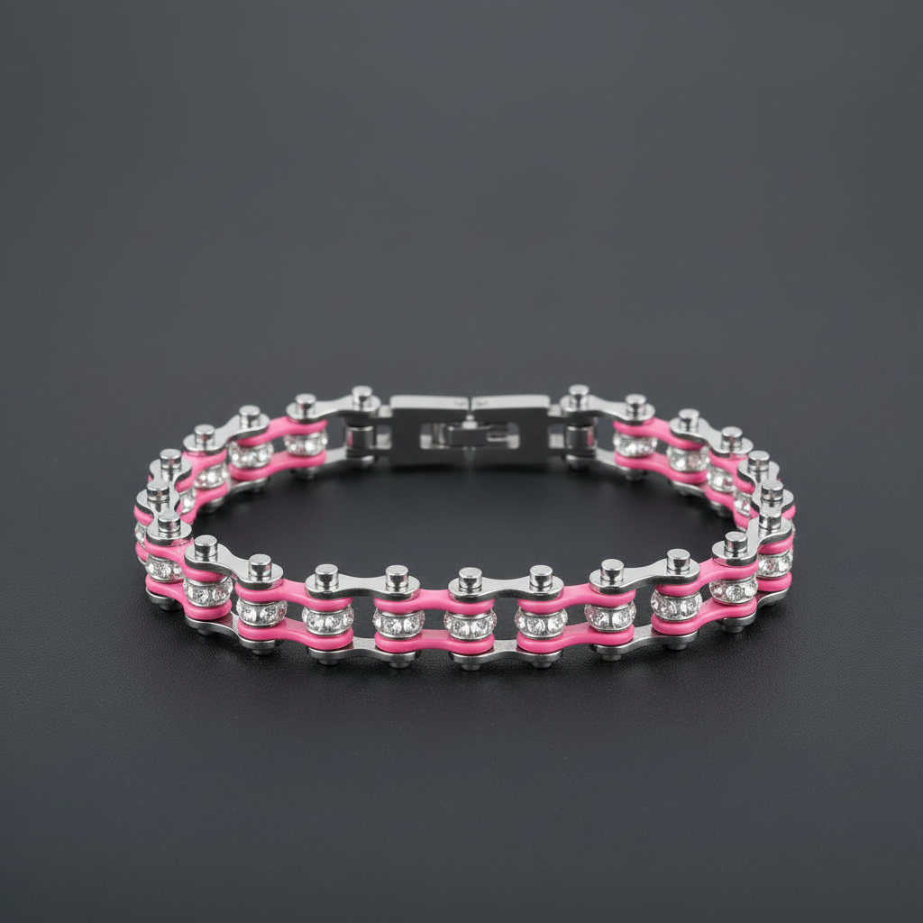 SK2018  Mini Size Two Tone Silver Pink With White