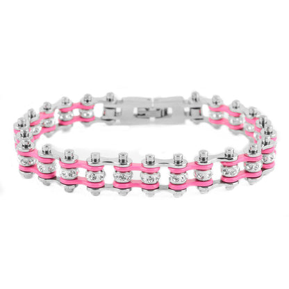 SK2018  Mini Size Two Tone Silver Pink With White