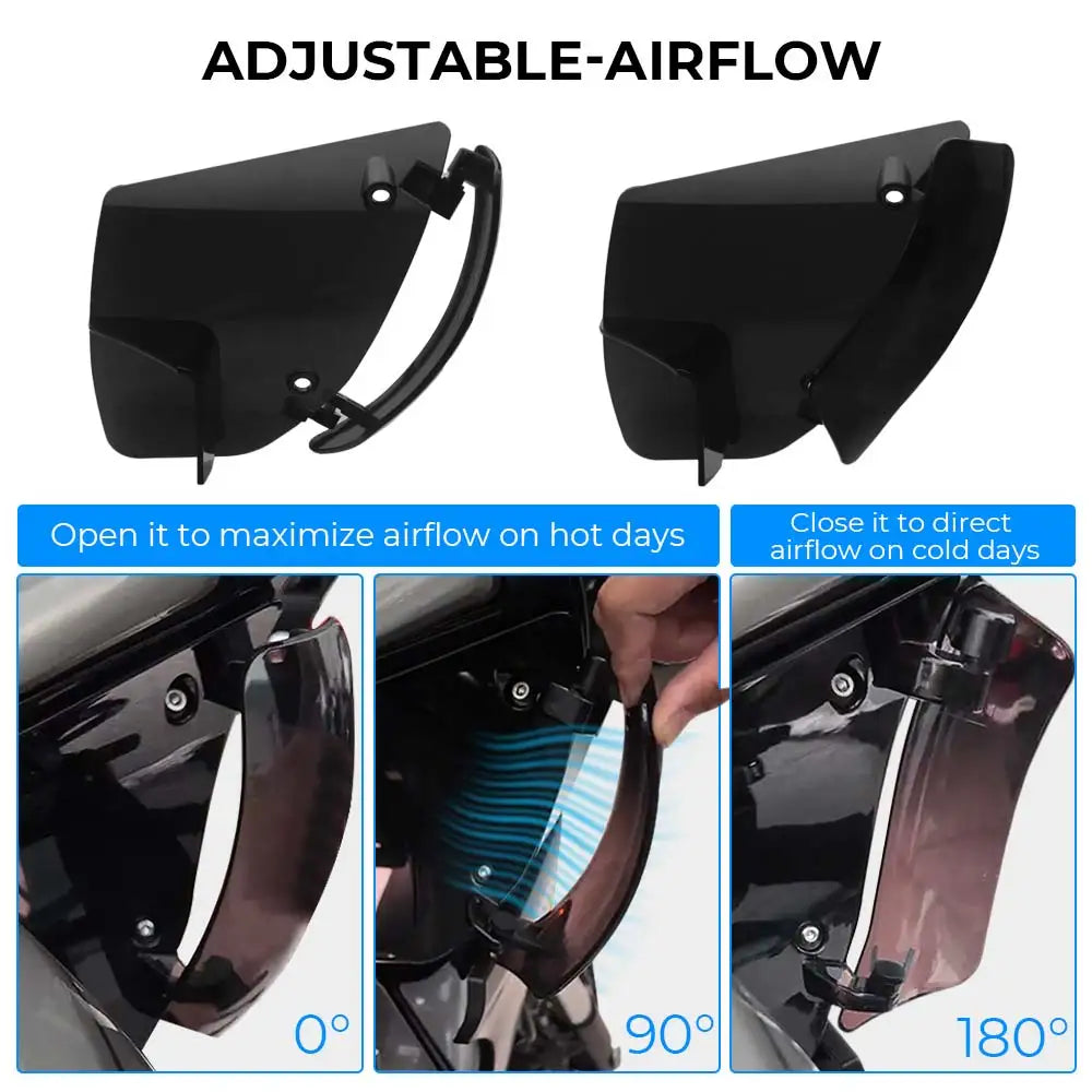 Adjustable Side Wing Wind Deflectors ABS Plastic 1 Pair Motorcycle For Harley Touring Road Glide CVO/SE FLTRXSE 2023 2024 2025