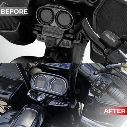 Gloss Black Instrument Housing Speedo Gauge Fairing Cover ABS Plastic Motorcycle For Harley Road Glide Limited FLTRK 2020-2024