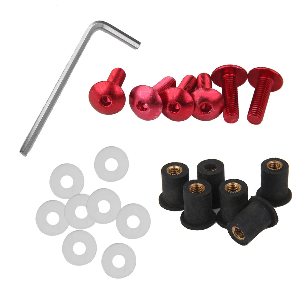 Black Metal Windscreen Bolt Kit Rubber Gaskets Allen Key for Harley Davidson Sportster XL 120