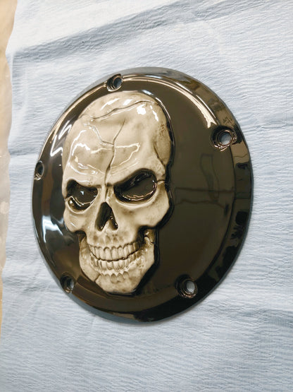 3D Skull Harley derby cover