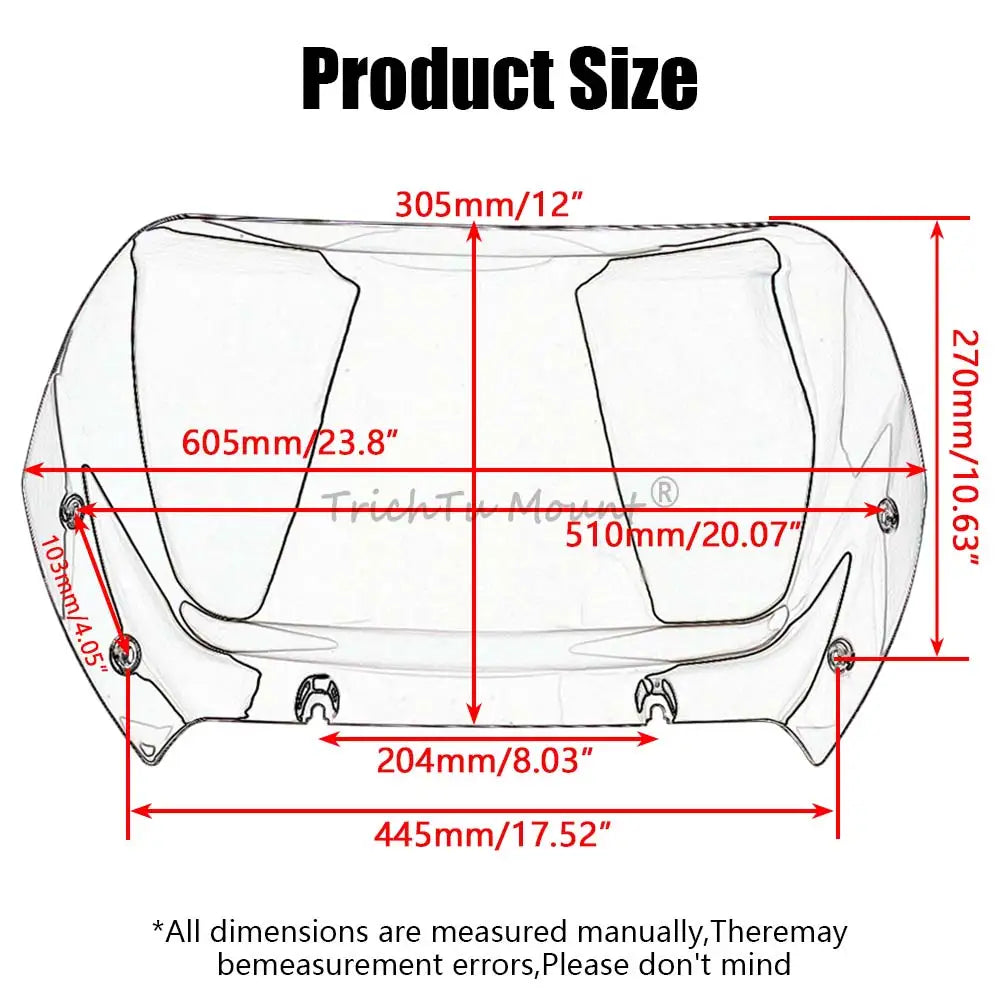 10" Front Fairing Windshield Wind Deflector Windscreen For Harley Road Glide CVO FLTRX FLTRXSE 2023 2024 Motorcycle Accessories