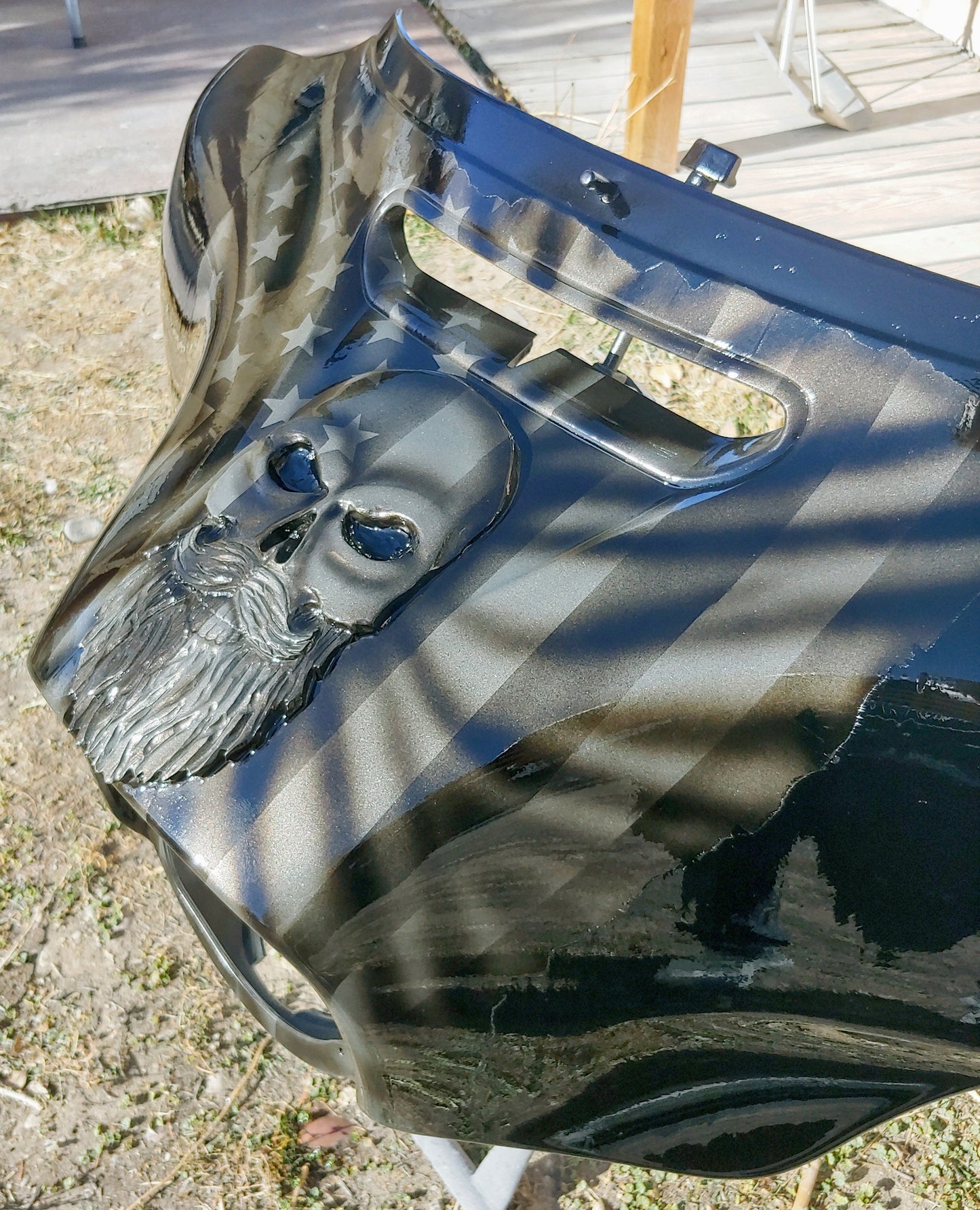 Harley davidson bearded skull fairing batwing