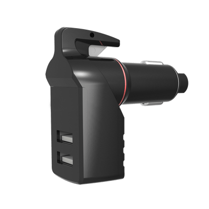 USB Car Charger Emergency Tool (Black)