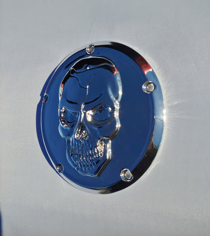 Chrome 3D skull derby Cover