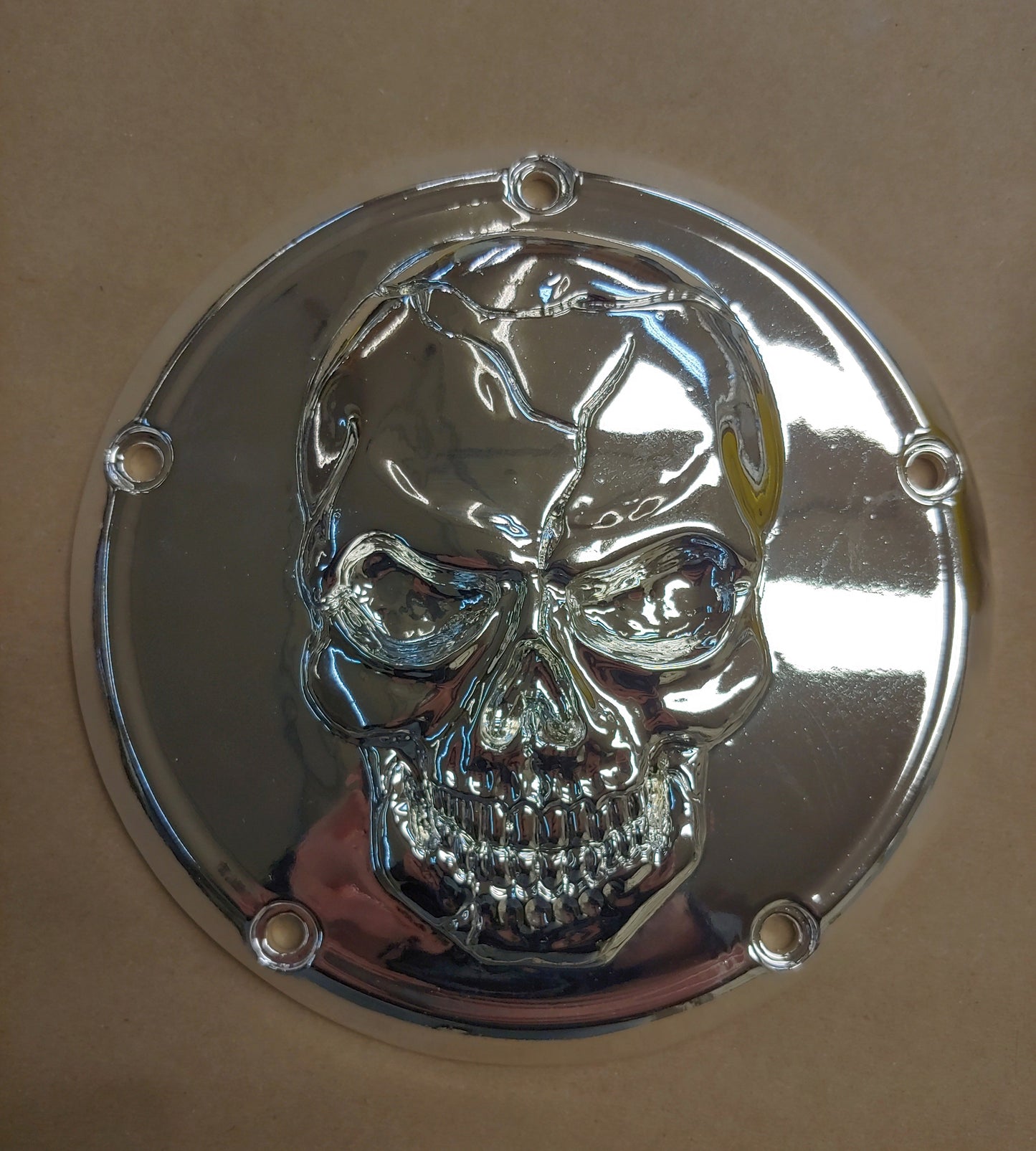 Chrome 3D skull derby Cover