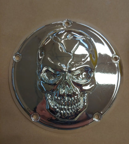 Chrome 3D skull derby Cover