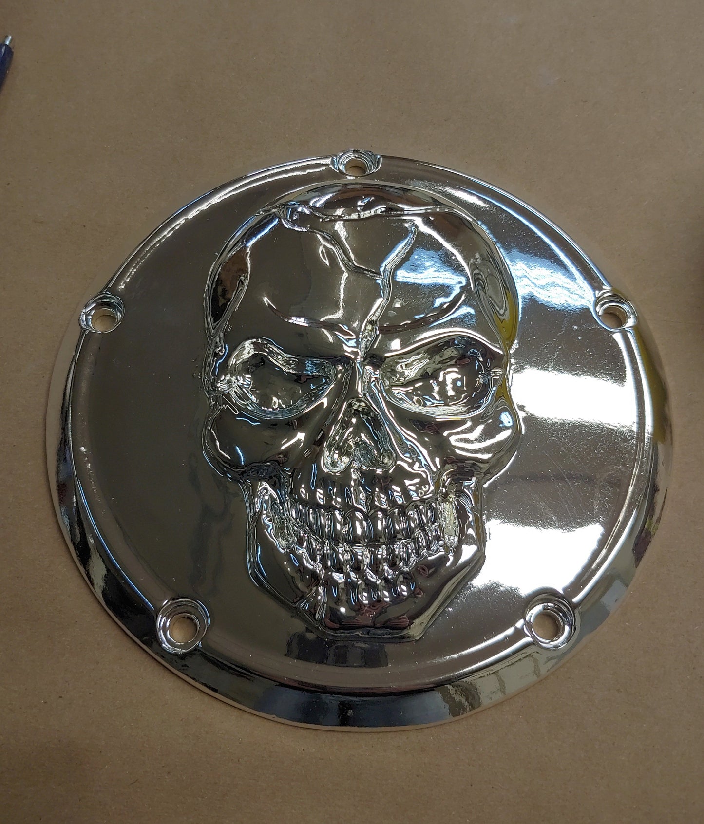 Chrome 3D skull derby Cover