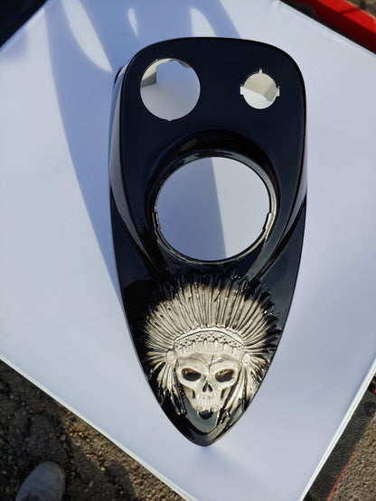 Indian chief vintage 3D skull warbonnet theme console