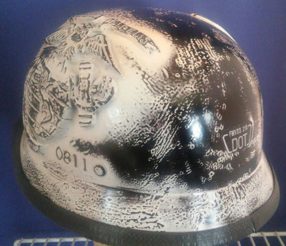 helmet WW2 Helmet with USMC and Deadman's ace