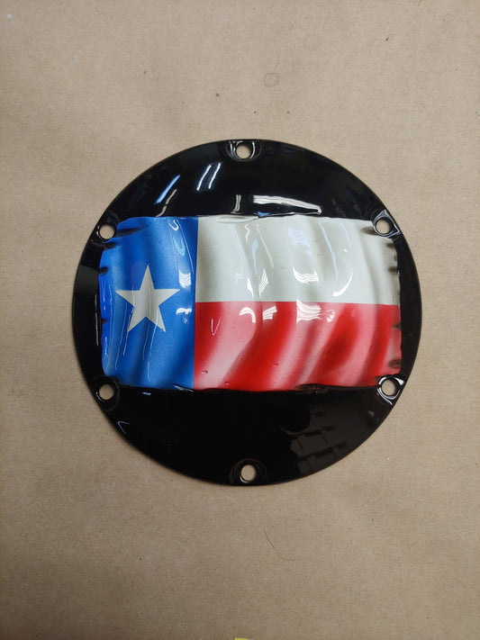 3D tattered Texas flag derby cover