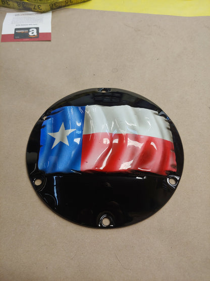 3D tattered Texas flag derby cover