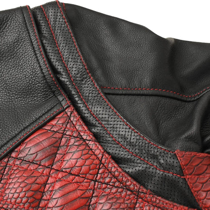 Redstrike Men’s Motorcycle Leather Jacket