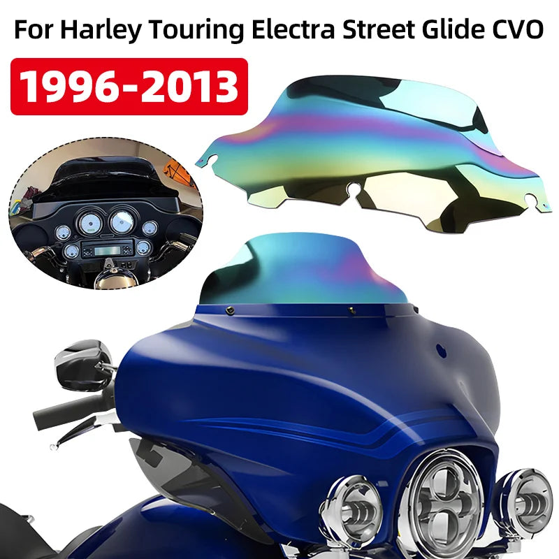 8 Inch Motorcycle Accessories Iridium Windscreen Wind Deflector Covers For Harley Touring Electra Street Glide CVO 1996-2013