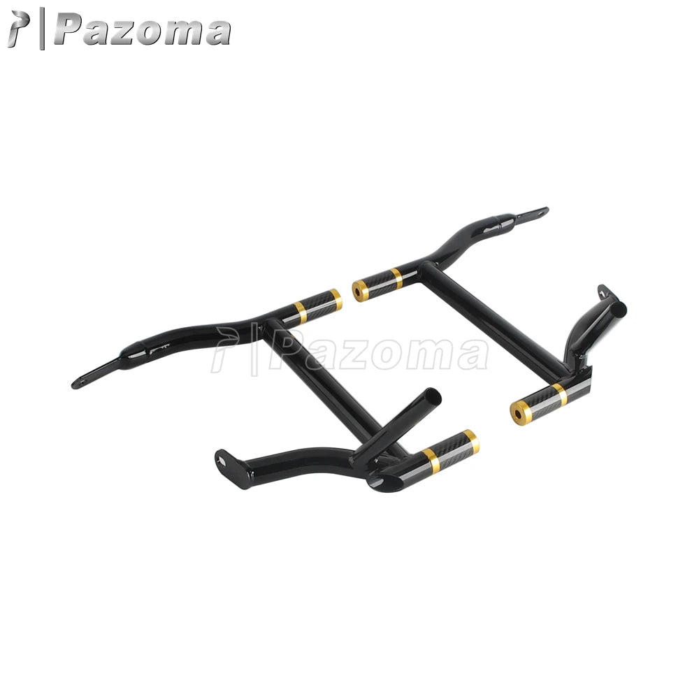Pazoma Saddlebag Guard Bracket Crash Bar Highway Crash Bar Rear Bumper For Harley Touring Road King Street Electra Glide 2009-Up