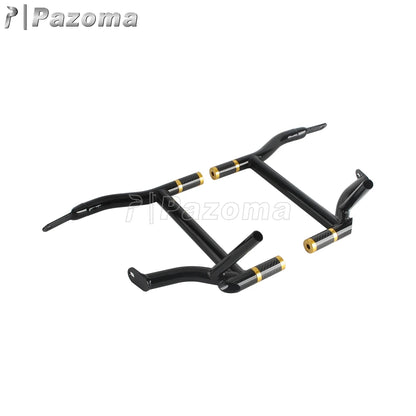Pazoma Saddlebag Guard Bracket Crash Bar Highway Crash Bar Rear Bumper For Harley Touring Road King Street Electra Glide 2009-Up