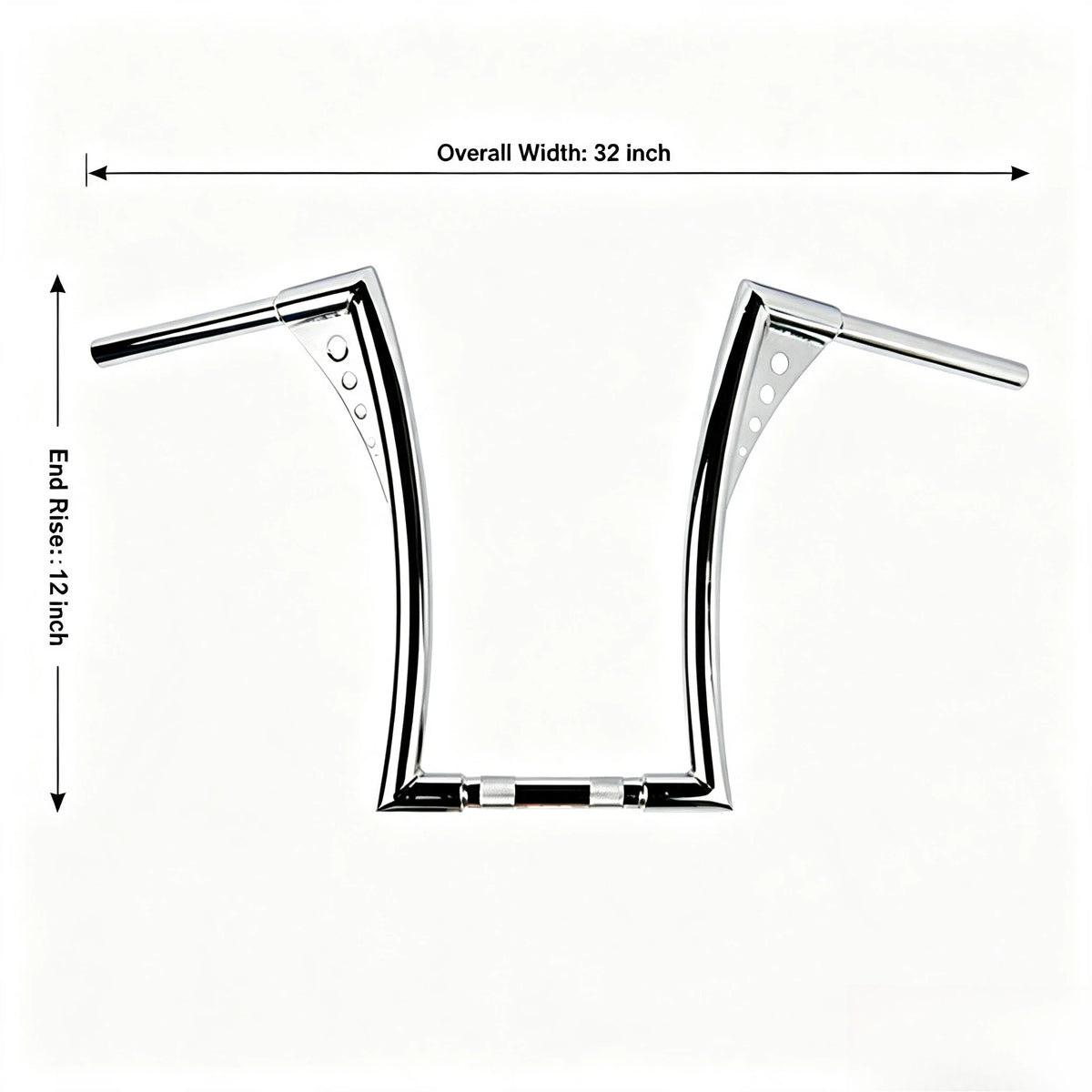 Motorcycle Handlebars 1 1/4" Ape Hangers 12" Rise Batwing Handle Bar For Harley Davidson Softail FLST FXST Sportster XL Dyna Road King Chrome
