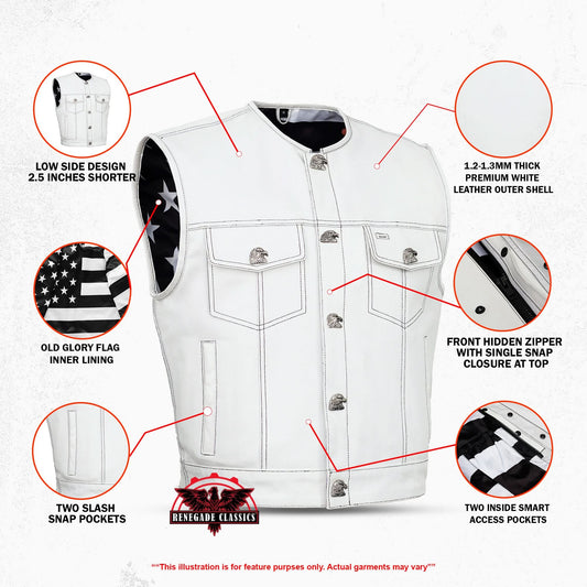Glory Ride - Lowcut Men's Motorcycle Leather Vest