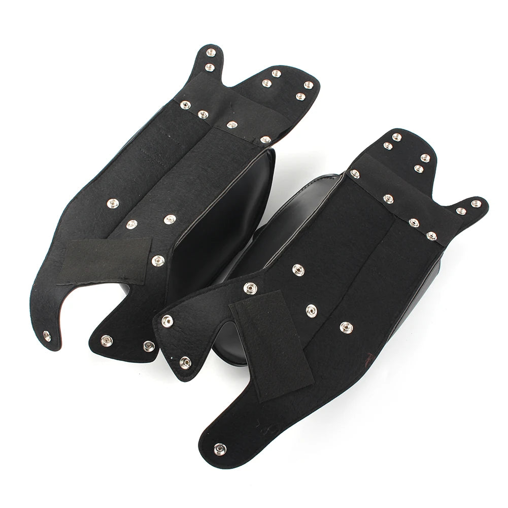 Motorcycle Rear Saddlebag Guard Bag Balck Water Bottle Holder For Harley Touring Road King FLHT FLHR Electra Glide 1993-2018