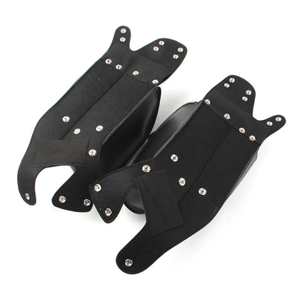 Motorcycle Rear Saddlebag Guard Bag Balck Water Bottle Holder For Harley Touring Road King FLHT FLHR Electra Glide 1993-2018