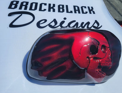 Harley Screaming skull pushing though air cleaner
