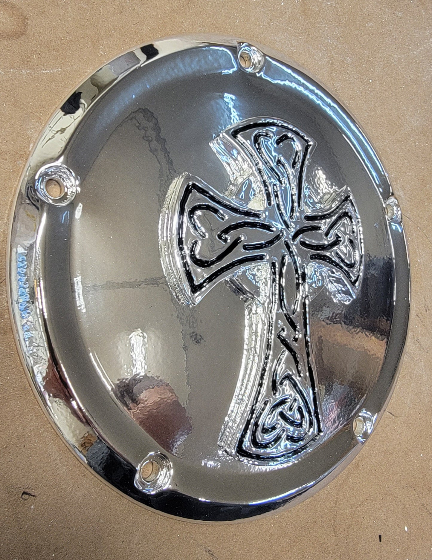 Chrome Celtic cross Derby  Cover