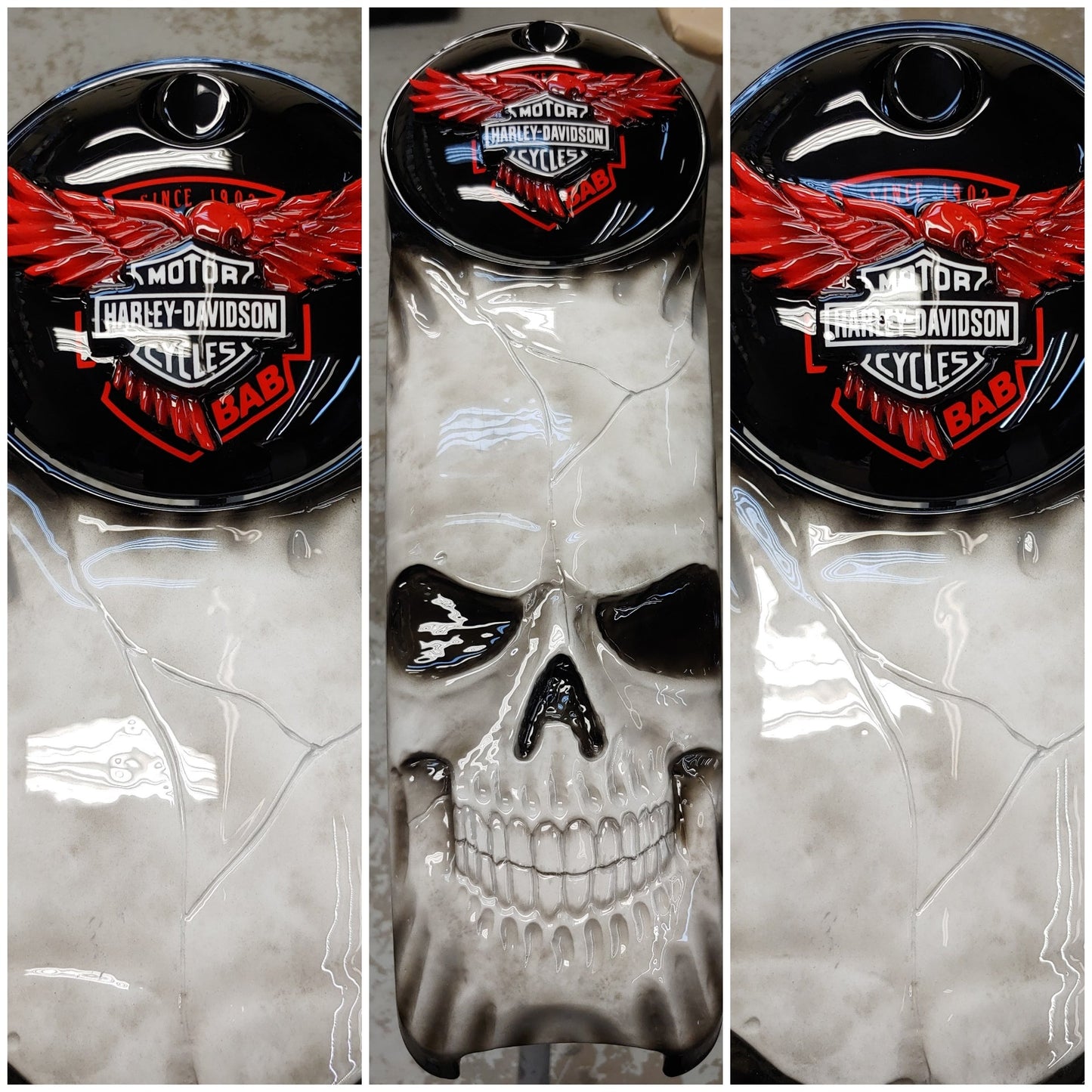 Harley Davidson touring console eagle and skull theme