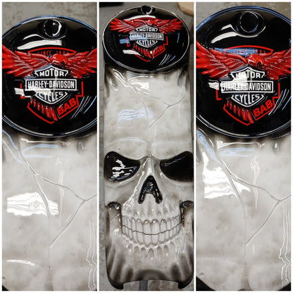 Harley Davidson touring console eagle and skull theme