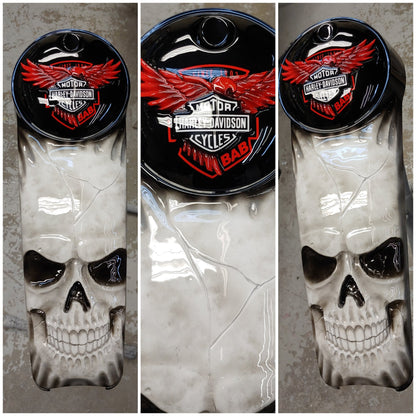 Harley Davidson touring console eagle and skull theme