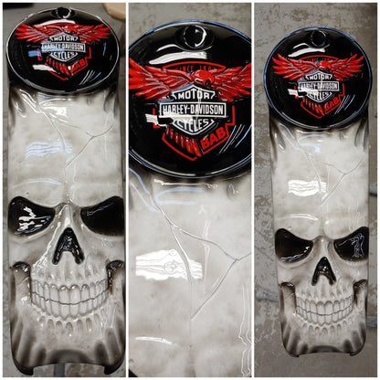 Harley Davidson touring console eagle and skull theme