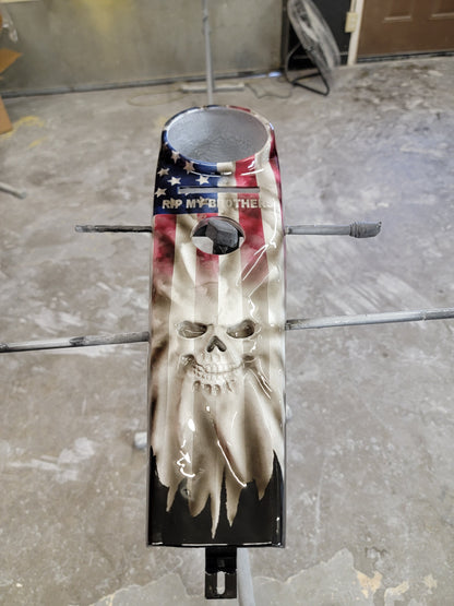 Harley Davidson softail console 3D skull flag theme