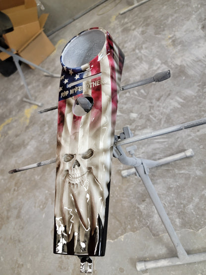 Harley Davidson softail console 3D skull flag theme