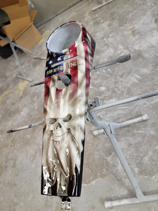 Harley Davidson softail console 3D skull flag theme
