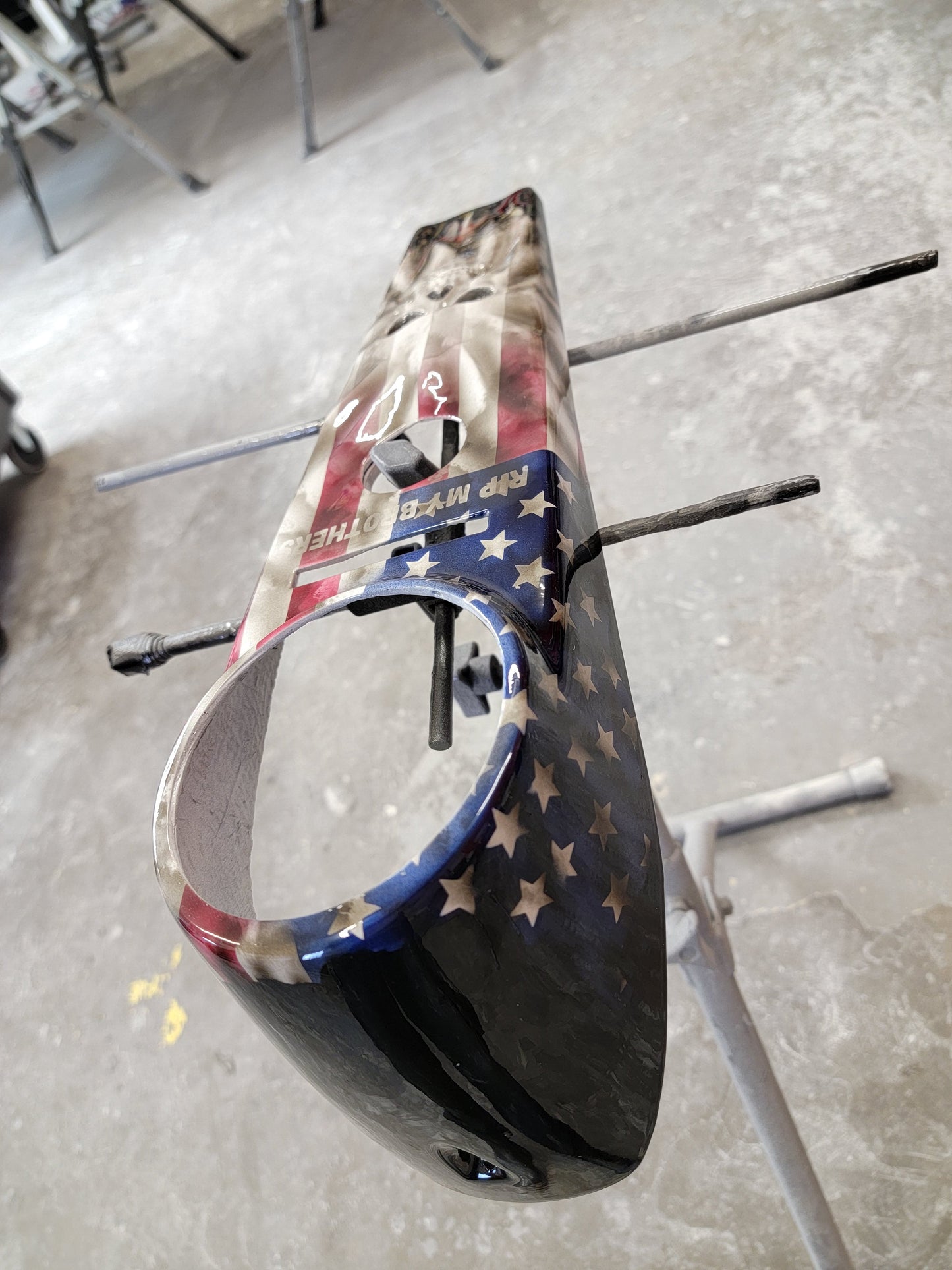 Harley Davidson softail console 3D skull flag theme