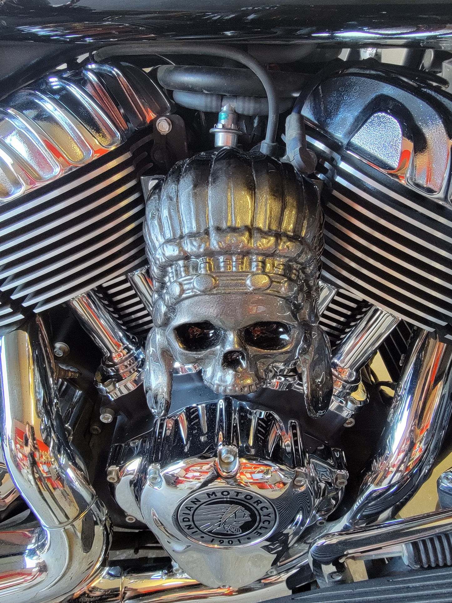 Color match Indian skull warbonnet Horn cover
