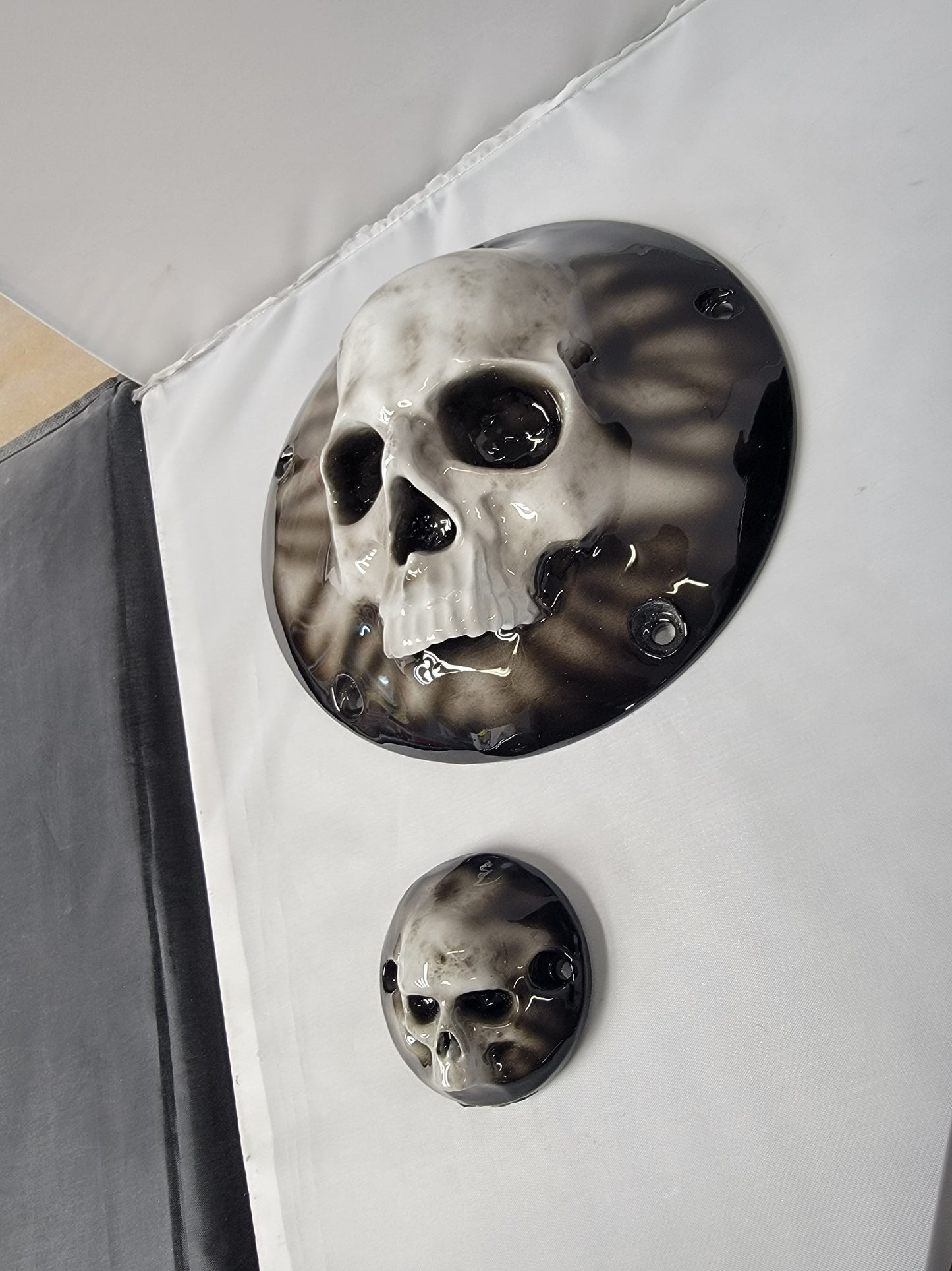 3D Ancient Skull derby and points cover