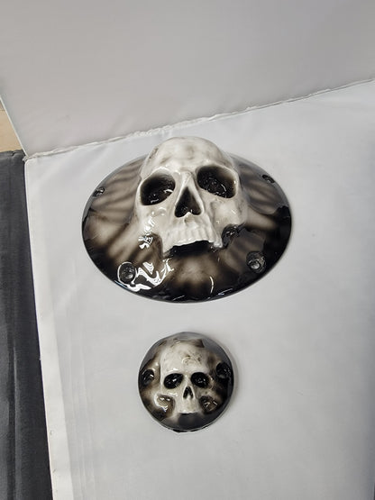 3D Ancient Skull derby and points cover