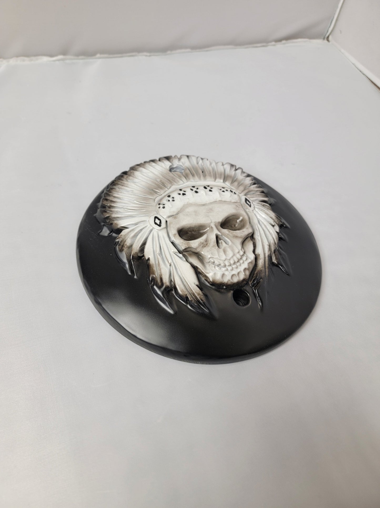 Skull warbonnet Victory/INDIAN primary Cover denim finish