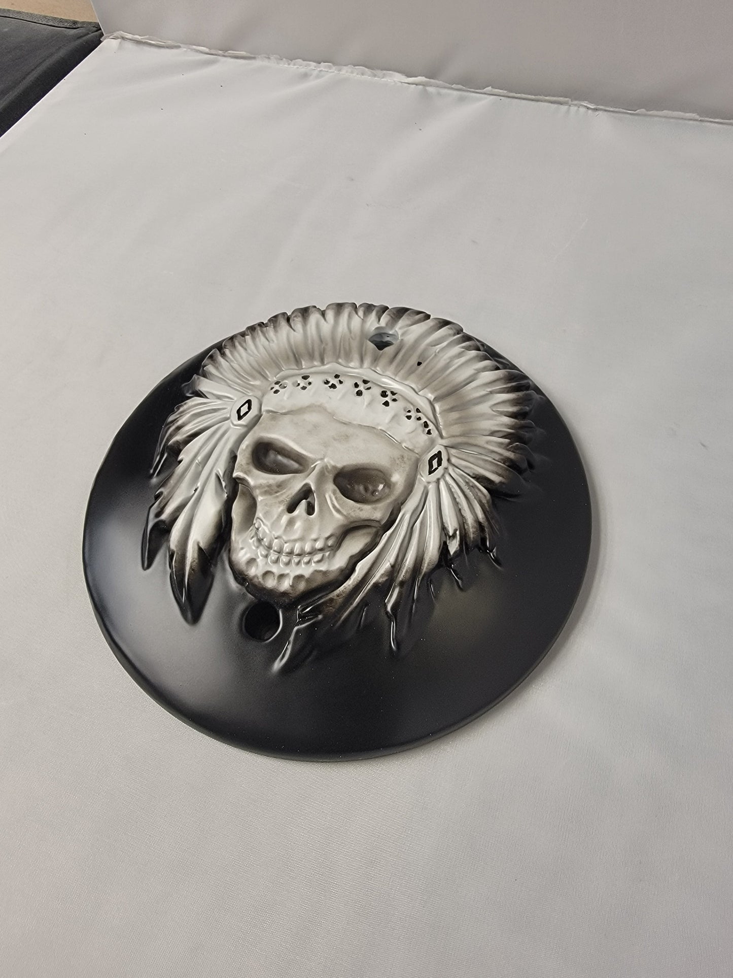 Skull warbonnet Victory/INDIAN primary Cover denim finish