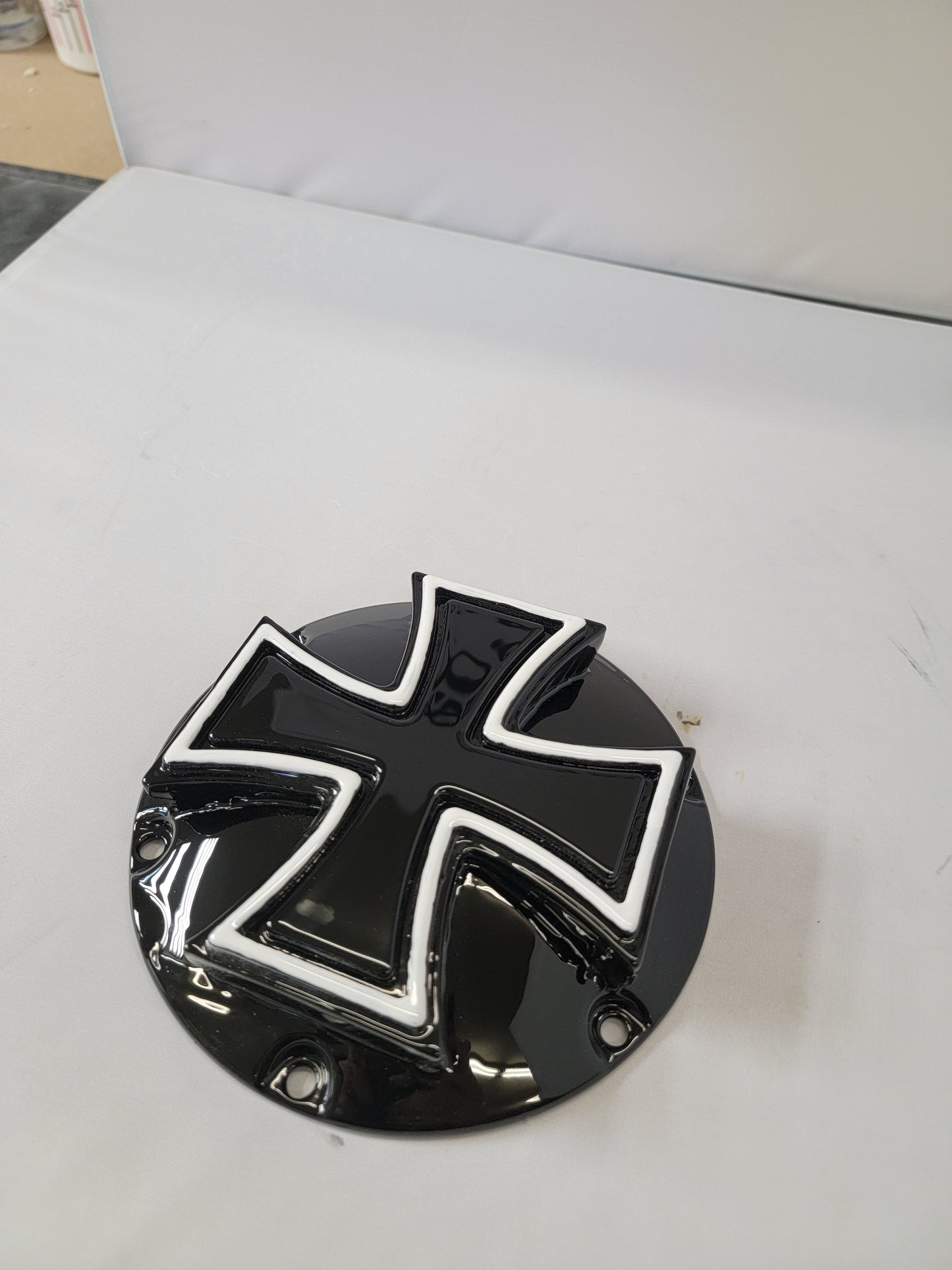 Maltese cross Harley derby cover