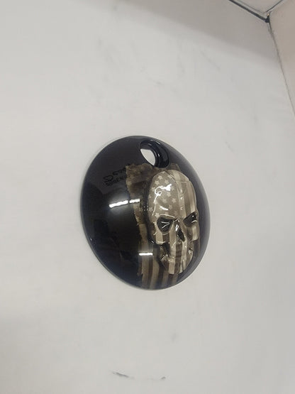 Skull American flag Harley fuel door