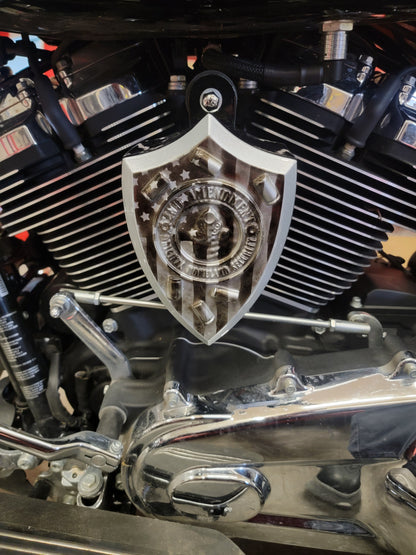 Custom horn cover with 2nd amendment theme