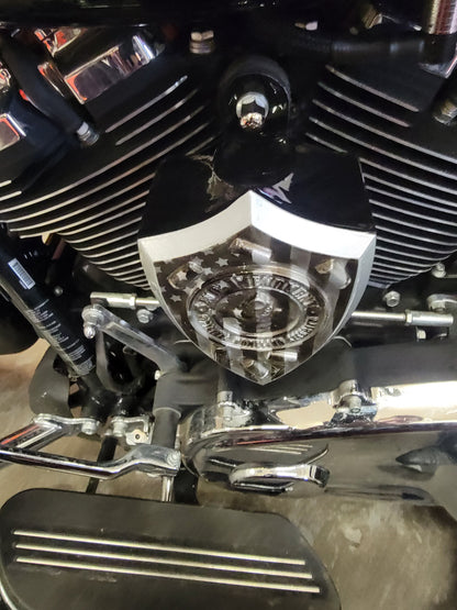 Custom horn cover with 2nd amendment theme