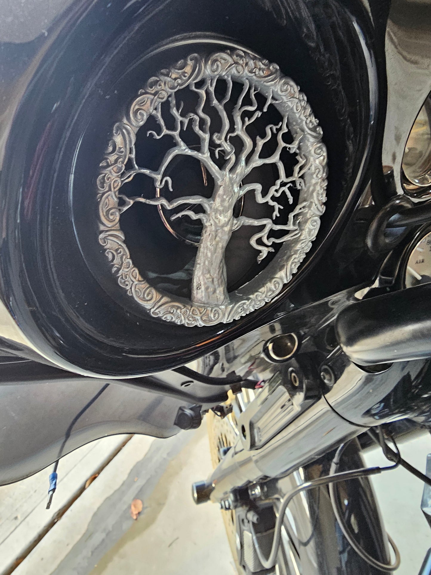 97-25+ Touring 3D tree of life speakers grill covers set