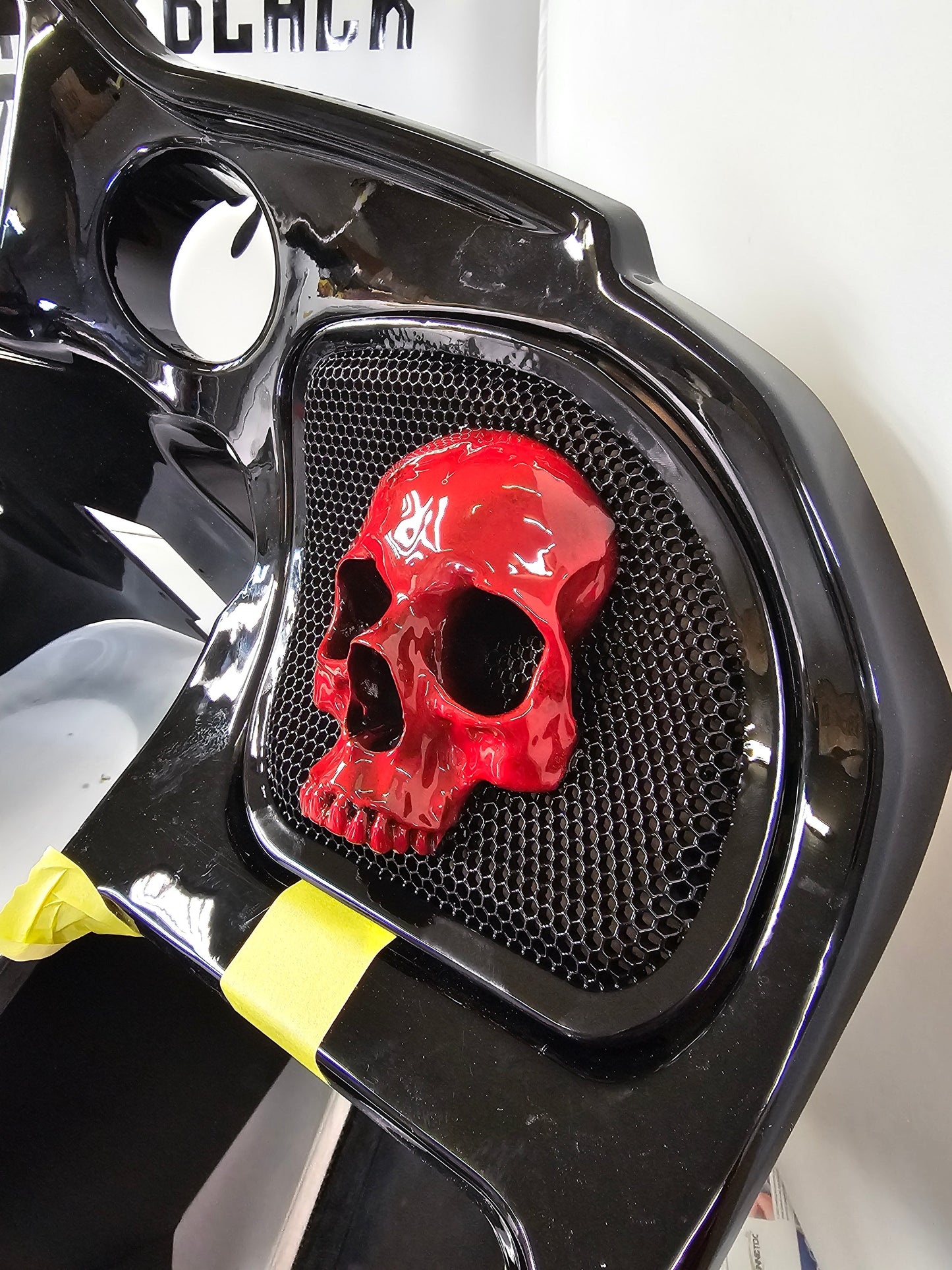 98-2024 Road Glide 3D Ancient Skull speakers grill covers set