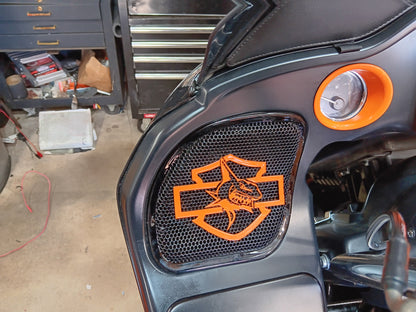 98-2024 Road Glide 3D shark speakers grill covers set