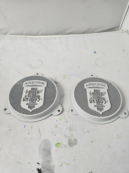 97-25+ Harley inner 3D SOUTHERN EUROPEAN TASK FORCE Airborne speakers grill covers set